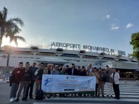 Peserta Program Penulisan Karya Turots Ilmiah Tiba di Maroko