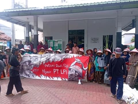 Petani Pundenrejo Pati Gelar Aksi Tolak Perampasan Kembali Lahan Pertanian oleh PT LPI
