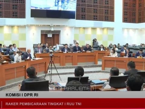 Seluruh Fraksi Komisi I DPR Setujui RUU TNI Digulirkan ke Rapat Paripurna untuk Disahkan