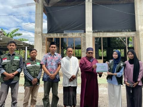 NU Care-LAZISNU DIY Salurkan Bantuan Dana Pembangunan Masjid Darussalam di Gunungkidul