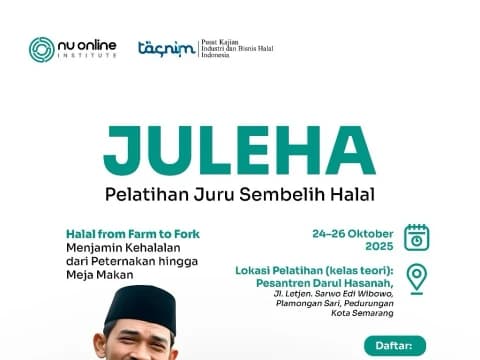 Jaga Kualitas Halal Makanan, NU Online Institute Akan Gelar Pelatihan Juru Sembelih