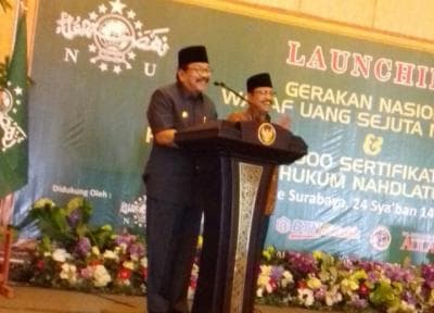 Gubenur Jatim Dukung Gerakan Sertifikat Tanah NU