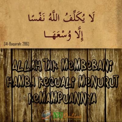 Kadar Beban Allah untuk Hamba