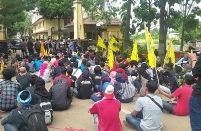 Bela Petani, Aliansi PMII Peduli Sukamulya Kepung Mapolda