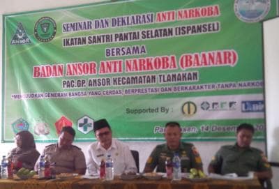 Gandeng Ispansel, Ansor Tlanakan Perangi Narkoba