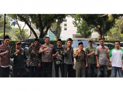 Selesai Penuhi Nazar, Banser Maskun Pulang ke Musi Rawas Dikawal Polri