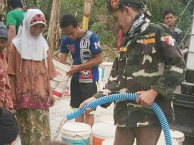 Peduli Kekeringan, Banser Boyolali Bantu Air Bersih ke Desa