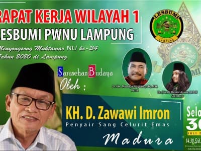 Sarasehan Budaya, Lesbumi NU Lampung Hadirkan Penyair D Zawawi Imron