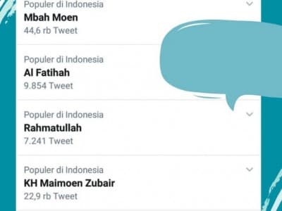 Kabar Mbah Moen Wafat di Makkah Trending Topic di Twitter