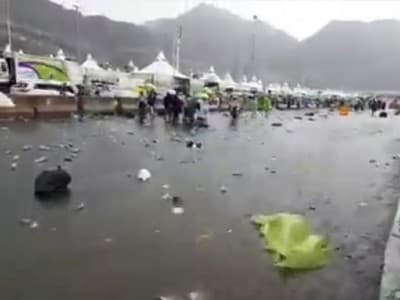 Kondisi Mina setelah Diguyur Hujan Lebat