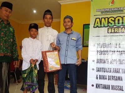 Tahun Baru, LAZISNU dan Ansor di Sidoarjo Gelar Khitanan Massal