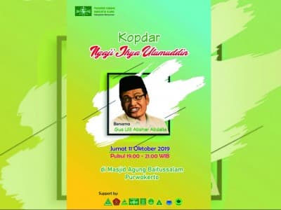 Ngaji Kitab Ihya Ulumudin Siap Digelar di Masjid Agung Purwokerto