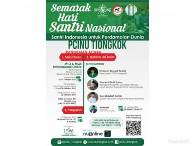 Semarak Hari Santri di Tiongkok, Lomba Baca Kitab hingga Seminar Online