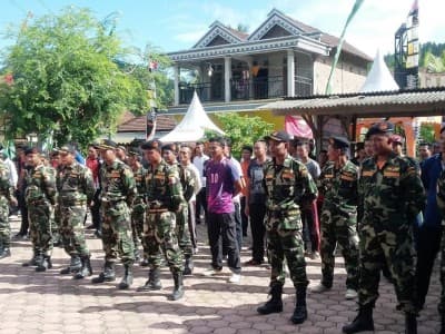 Apel Ribuan Banser di Pantai Prigi Iringi Pelantikan Ansor Trenggalek