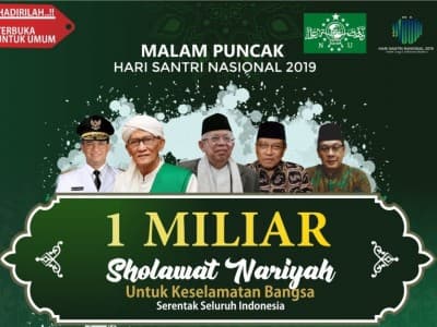 Peringati Hari Santri, Warga NU Baca 1 Miliar Shalawat Nariyah