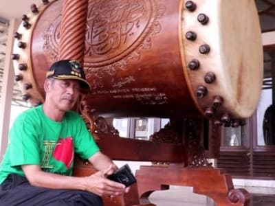 Bedug Masjid di Pringsewu ini Dibuat dari Kayu Berumur Ratusan Tahun