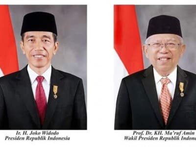 H-3 Pelantikan, Foto Resmi Presiden Jokowi dan Wapres Kiai Ma'ruf Dirilis