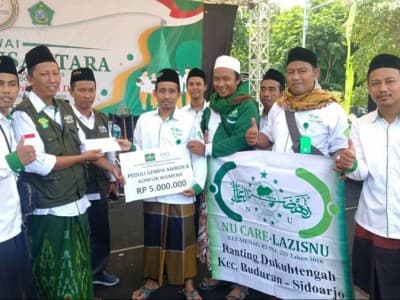 LAZISNU Sidoarjo Galang Dana Kemanusiaan di Puncak Hari Santri