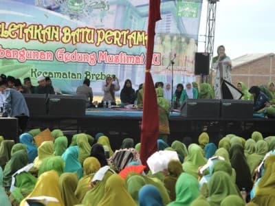 Dari Infaq Tabarat, PAC Muslimat Brebes Bangun Gedung Baru