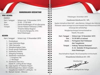 Peringatan Harlah ke-72 Habib Luthfi dan Hari Pahlawan Digelar Selasa Malam