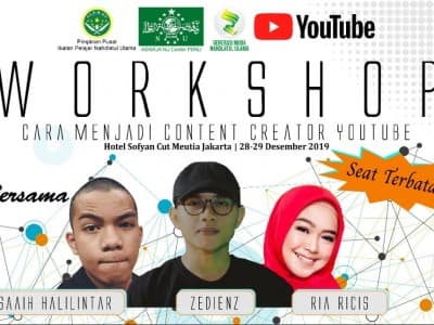 Hadirkan Halilintar, Zedienz, dan Ricis, IPNU Gelar Pelatihan Kreator Konten Youtube