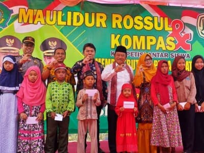 Bupati Santuni Puluhan Yatim Binaan LAZISNU di Sidoarjo