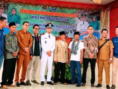 Kader Ansor Sijunjung Dilantik Wali Nagari Palaluar 