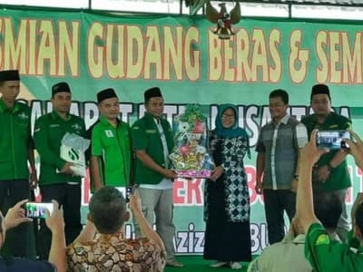 Resmikan Gudang Beras di Prupuk Selatan, Bupati Tegal Dukung Gerakan Wirausaha GP Ansor
