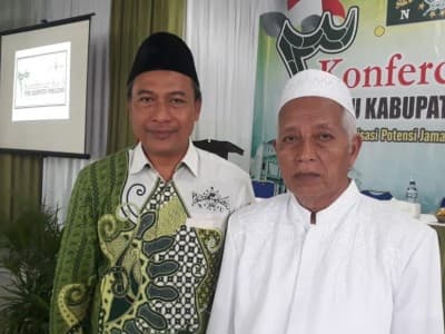 KH Ridwan Syu'aib dan H Taufik Qurrahim  Kembali Pimpin NU Pringsewu