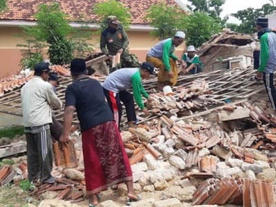 GP Ansor Giligenting Sigap Bantu Korban Bencana