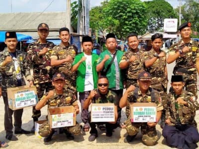 Ansor dan Banser di Lampung Timur Galang Dana Sejumlah Musibah