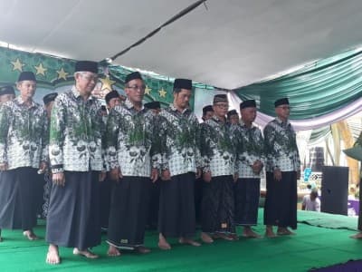 Pengurus MWCNU dan Muslimat Pagelaran Dilantik Bersama, Ini Pesan Ketua NU Pringsewu