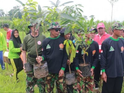Cegah Banjir, Banser dan Ratusan Pelajar NU Ikut Tanam Pohon