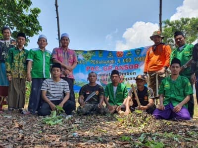Gerakan Penghijauan Ansor Omben Sampang Tanam 4.000 Pohon