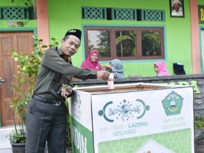 Sukseskan Muktamar NU, SMK Itaba Sidoarjo Galang Koin