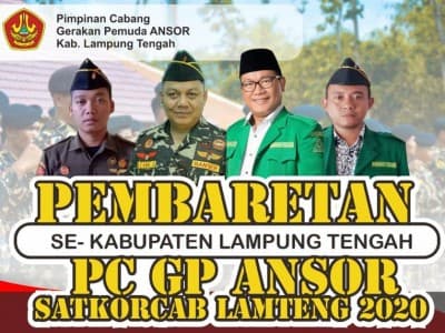 Dukung Muktamar NU, Banser Lampung Tengah Gelar Pembaretan