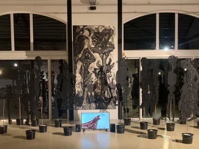 Wayang Karya Kolaborasi Santri Majenang Dipamerkan di Belanda