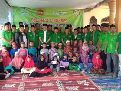 Shalawat Asyghil dan Santunan Warnai Harlah NU Ke-94 Ansor Sumut