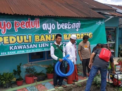 Kader Penggerak NU Kirim Mesin Sedot Air untuk Banjir Bondowoso