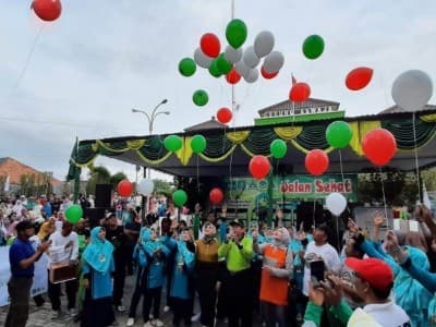 Lepas Jalan Sehat Nahdliyin, Wali Kota Pekalongan Berpesan Waspadai Upaya Memecah NU