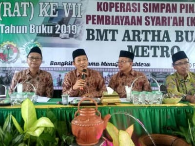 Gelar Rapat Tahunan, BMT Artha Buana Kota Metro Sumbang 185 Juta ke PCNU