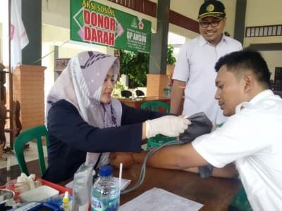 Pengukuhan Pengurus Ansor di Lamongan Diisi Donor Darah