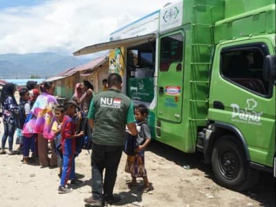 Lewat Mobil Dahar, LAZISNU Bantu Ratusan Korban Gempa Sulteng 2018