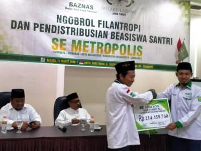 LAZISNU Sidoarjo Serahkan Ratusan Juta Rupiah Hasil Kirab Koin Muktamar