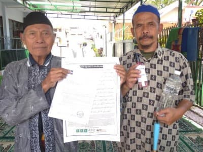 NU Care Blimbing Malang Serahkan Alat Pencegah Corona