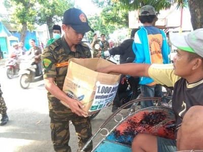 Sedekah 1.300 Bungkus Jahe Cara NU Jatibarang Brebes Tangkal Corona