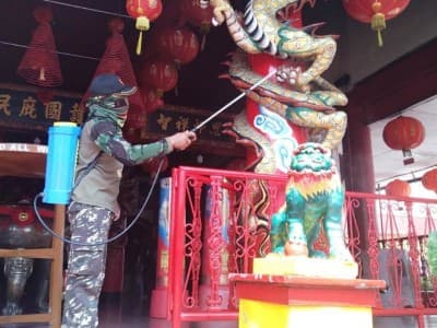 NU Tulungagung Lakukan Penyemprotan Disinfektan di Seribu Lokasi 