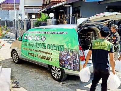 Pandemi Covid-19, Haul KH Abu Khaer Nasori Tegal Diisi Pembagian Sembako