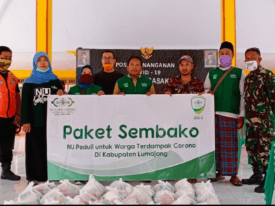 Antisipasi Zona Merah, NU Peduli Covid-19 Lumajang Bagikan Sembako