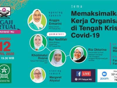 Ngaji Virtual, PP Fatayat NU Harap Kader Tetap Bantu Warga Terdampak Covid-19